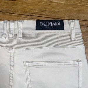 White/cream Balmain jeans